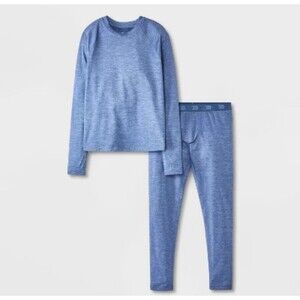 All In Motion Midweight Use Thermal Set Heather Blue Large